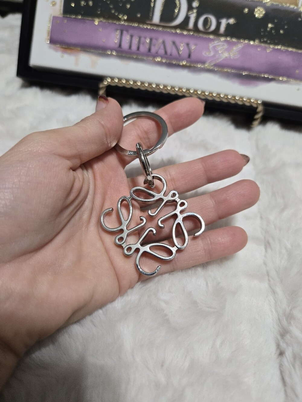 Loewe Anagram keyring Keychain Charm LIKE NEW!